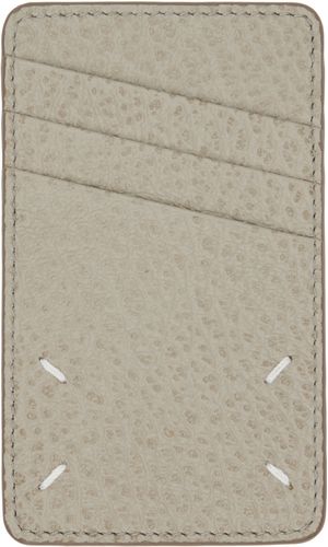Maison Margiela Porte-carte gris à ornement cousu