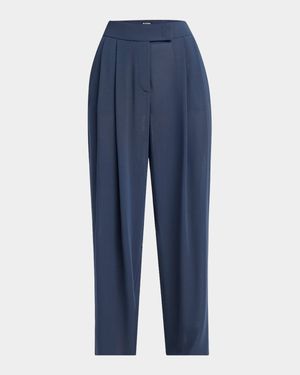 Straight-Leg Virgin Wool Trousers