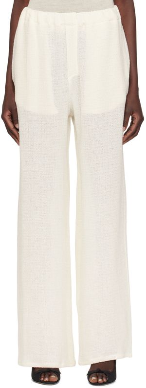 Ludovic de Saint Sernin Off-White Elasticized Waistband Trousers
