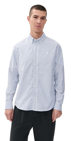 Maison Kitsuné Profile Fox Button Down Shirt Cloud Blue M