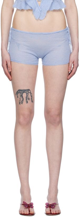 GUIZIO Blue Drawstring Shorts