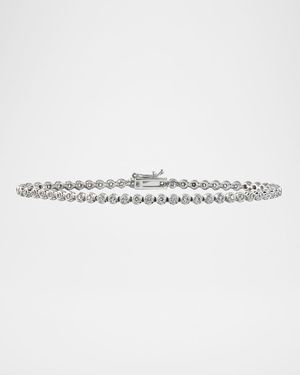 18K White Gold Traditional Diamond Tennis Bracelet, 1.25tcw