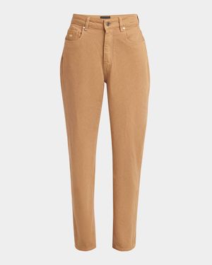 Mid-Rise Tapered-Leg Ankle Jeans