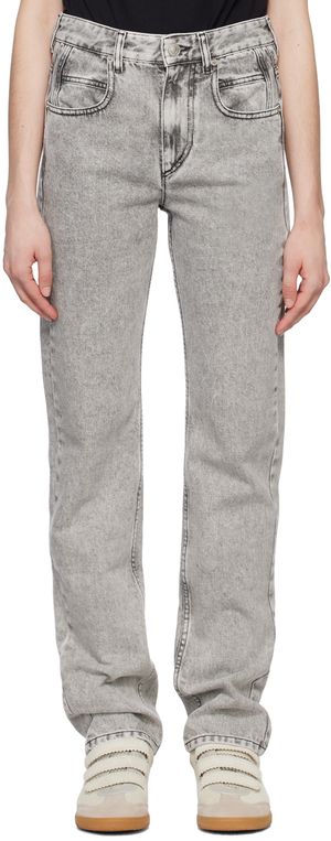Isabel Marant Etoile Gray Vendelia Jeans