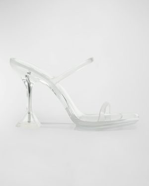 Brito Clear Mule Stiletto Sandals