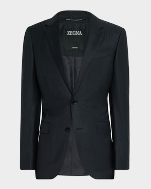 Men's Tonal Striped Wool Suit