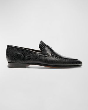 Men's Vincente Lizard Penny Loafers