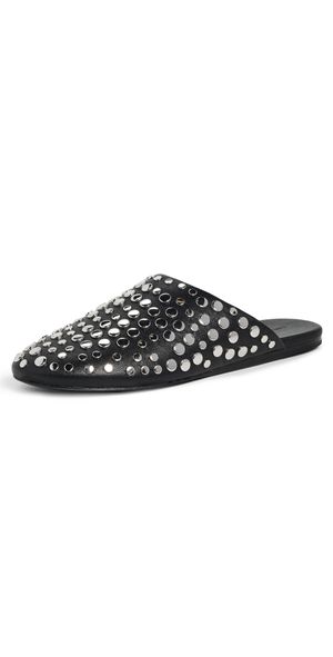 Tory Burch Studded Mules PERFECT BLACK / SILVER 10