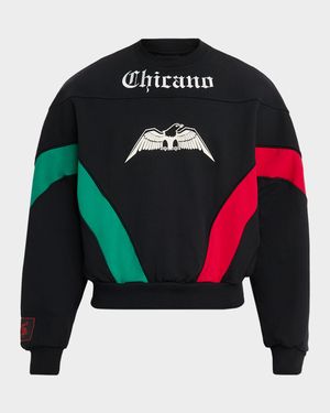 x Willy Chavarria Men's Bball Fleece Crewneck Sweatshirt