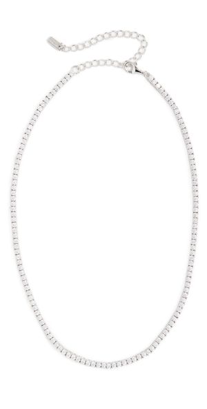 By Adina Eden Adina Tennis Choker Silver One Size