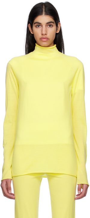 Studio Nicholson Col roulé Calid jaune