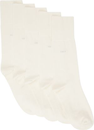 CDLP Five-Pack White Mid Length Socks