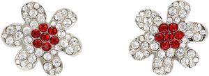 Marni White & Red Daisy Stud Earrings