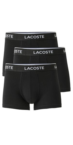 Lacoste Cotton Stretch Jersey Trunks 3 Pack Black M