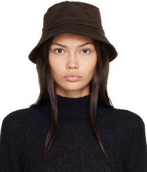 OUR LEGACY Brown Mother-Of-Pearl Bucket Hat