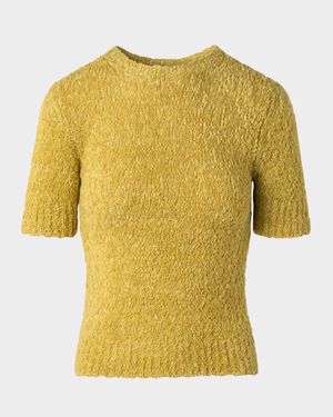 Fitted Boucle Cashmere Sweater