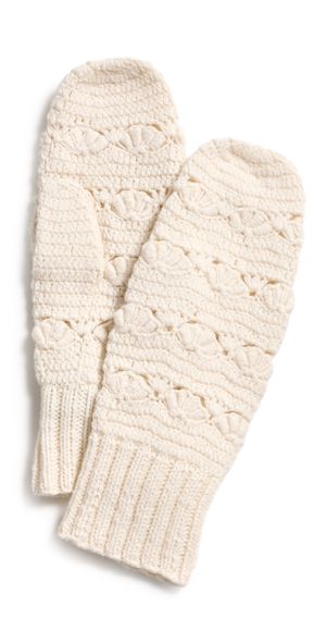 Sea Alena Knit Mittens Cream One Size