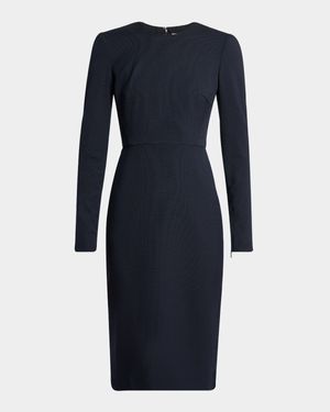 Bodycon Bi-Stretch Crepe Midi Dress
