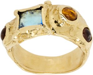 Mondo Mondo Gold Suede Ring