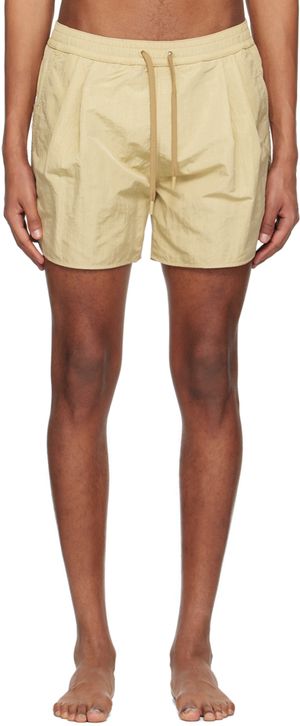 RECTO SSENSE Exclusive Beige Drawstring Swim Shorts