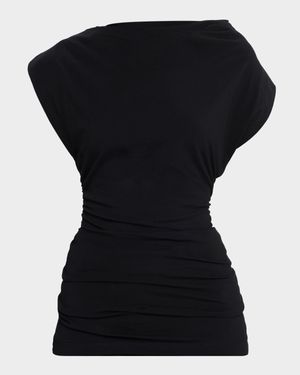 Isla Ruched Cotton Jersey Top