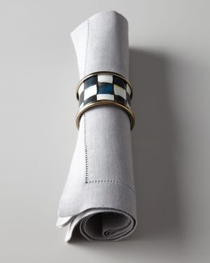 Four Courtly Check Napkin Rings