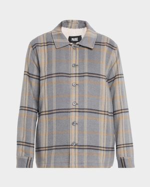 Telford Plaid Button-Front Shirt Jacket