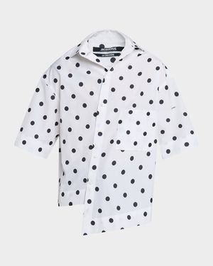 Men's Pablo Dotted Button-Down Shirt