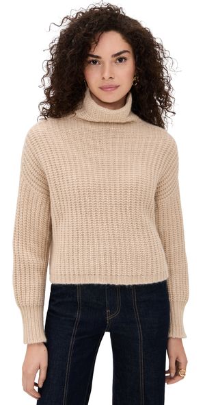 Ulla Johnson Veron Alpaca Knit Turtleneck Pullover Dune L