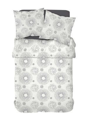 Today Linge De Maison - Parure de lit imprimé en coton - Taille 260x240 cm - Blanc