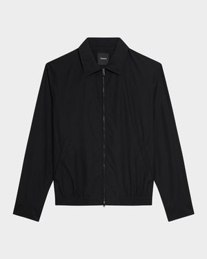 Men's Cotton and Nylon Full-Zip Blouson