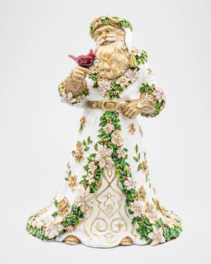 Floral Santa Claus Figurine