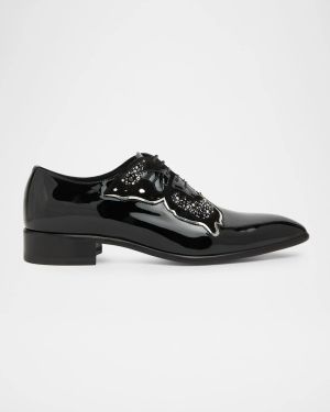 Men's Farfarock Butterfly Patent Calf Leather Oxford Shoes