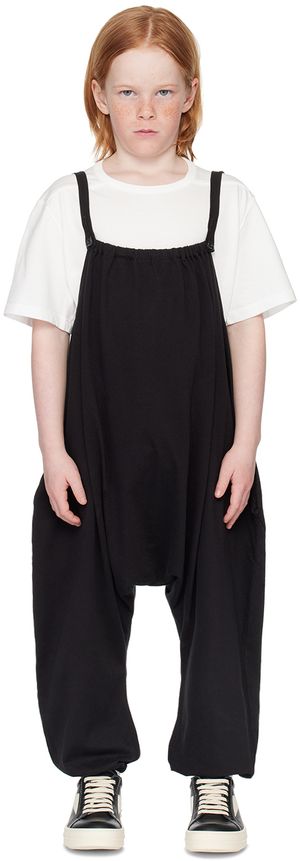 Rick Owens Kids Black Gathered Jumpsuit