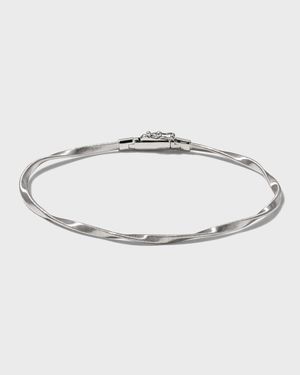 Marrakech White Gold Bangle Bracelet