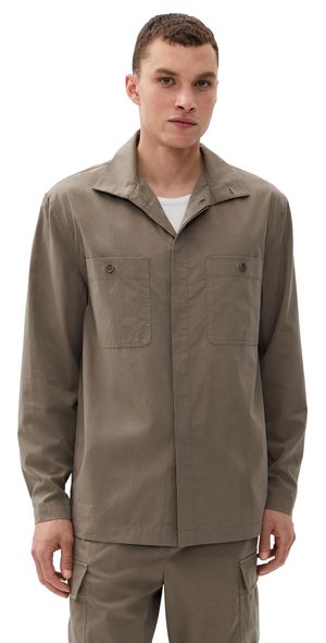 SIMKHAI Sean Shirt Jacket Faded Olive L