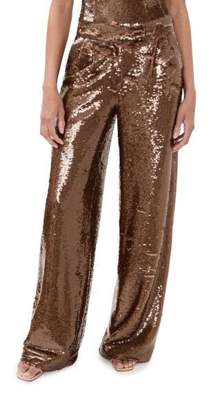 LaQuan Smith Oversized Tailored Pants Chocolate L
