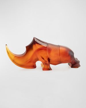 Amber Ongava Rhinoceros Decoration
