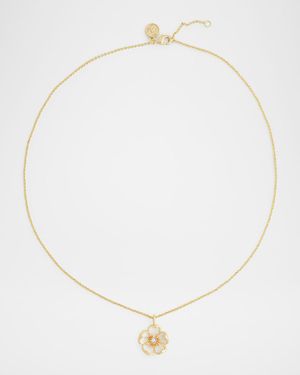 Wildflowers Enameled Pendant Necklace