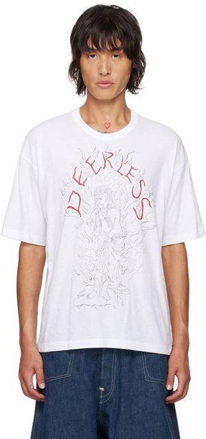 visvim T-shirt surdimensionné 'Peerless' blanc à image d'Acala