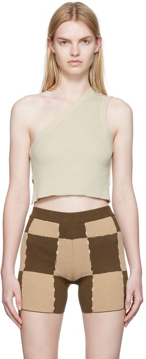 JACQUEMUS Off-White 'La Maille Ascu' Tank Top