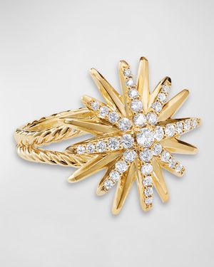 Starburst Ring in 18K Yellow Gold with Diamonds
