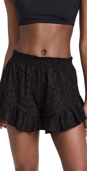 Playa Lucila Ruffle Shorts Black XS