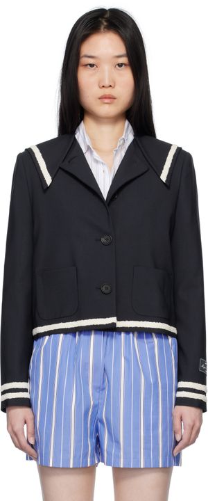MSGM Navy Sailor Collar Jacket
