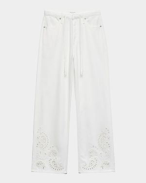 Ultra Featherweight Phoebe Drawstring Embroidered Jeans
