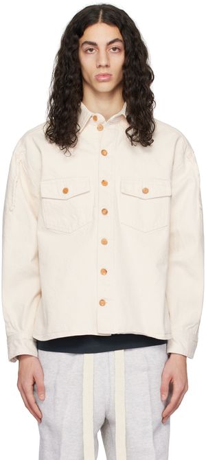 RECTO Off-White Oversized Jacket