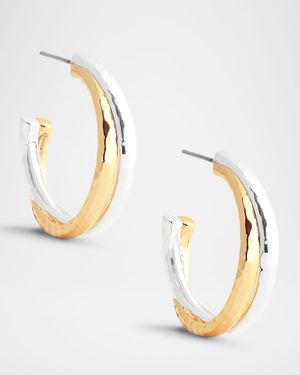 Farrier Mixed Metal Hoop Earrings