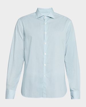Men's Micro-Geometric Sport Shirt