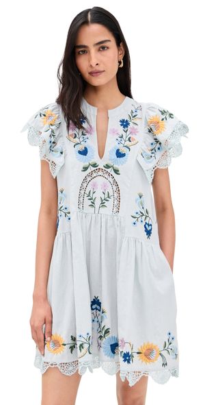 Sea Celia Embroidery Dress Sky S