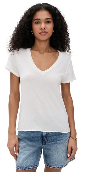 Éterne V Neck T-Shirt Ivory S